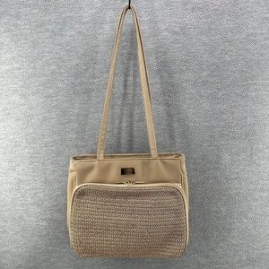 The Filer New York Beige Organizer Shoulder Bag (PU)